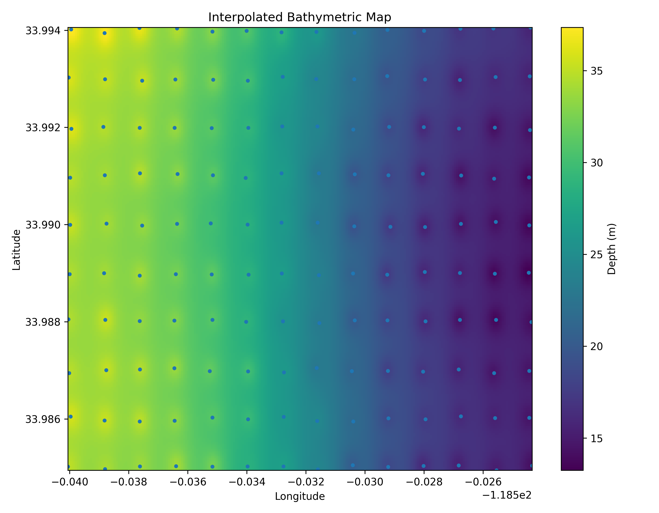 Interpolated Bathymetry Map