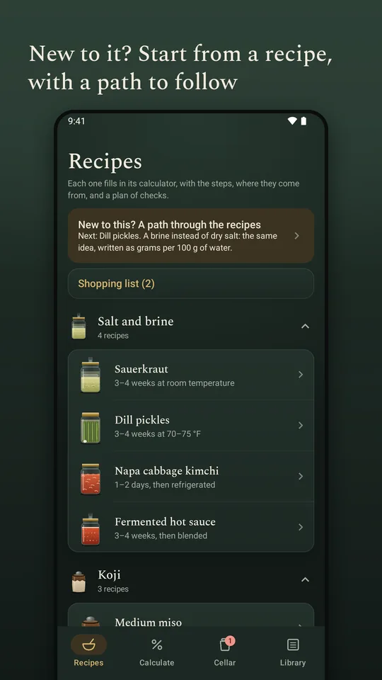 Start from a recipe